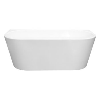 Cadă de baie BESCO Vica New, freestanding lipită de perete, acril, 170×80 cm, fără preaplin, alb